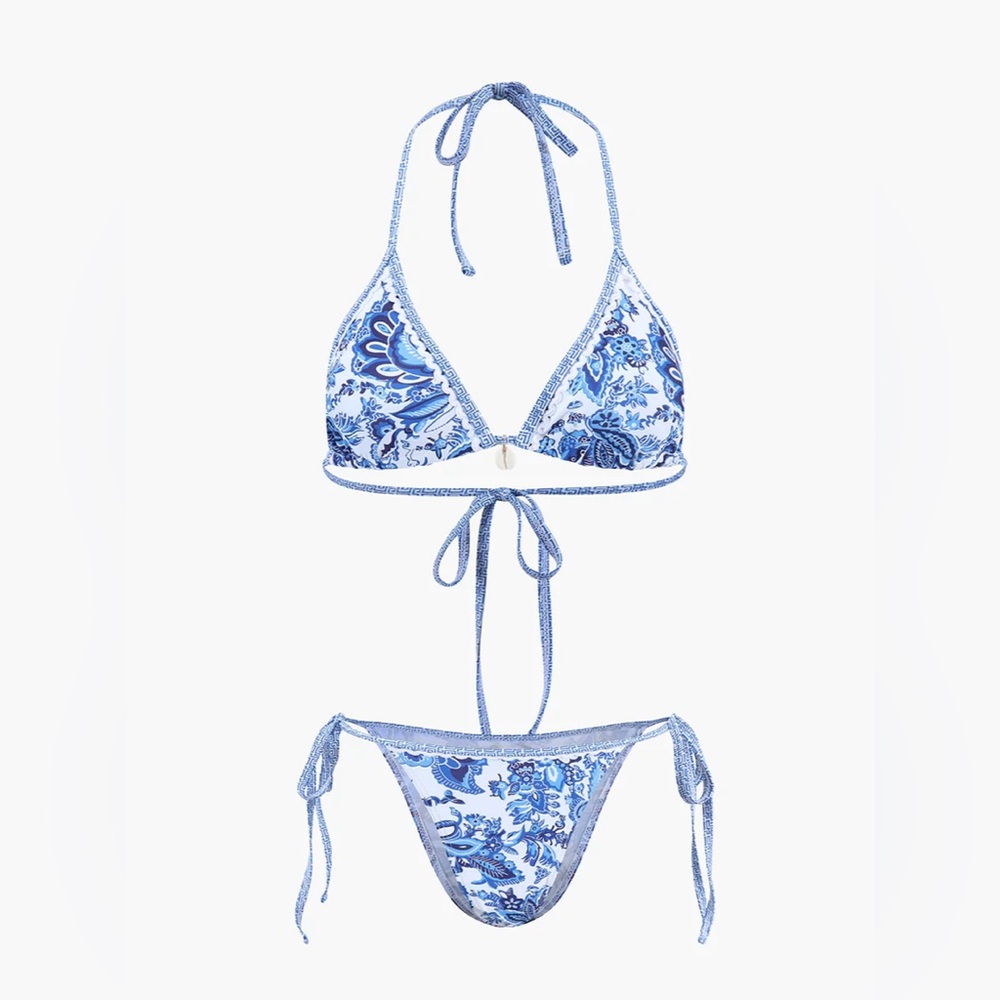 Commence New Blue Paisley Bikini Set